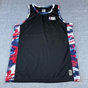 NBA Official Men's Black Jersey with‎ Red, White, and Blue Accents